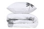 L'essentiel linge de maison Juego de funda de edredón individual Ranforce - Gris y Blanco